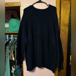 Navy Blue Long Sleeve Sweater 3x BNWT